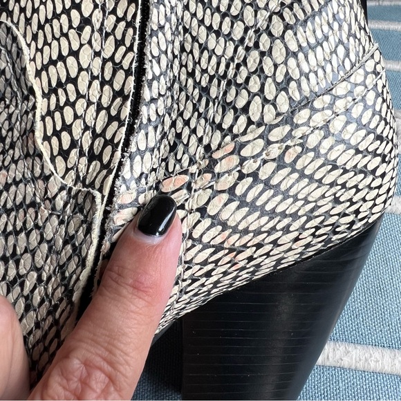 Matisse gorgeous leather python white & black snake boots 7.5 - Picture 4 of 10